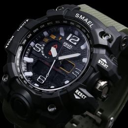 SMAEL Luxury Brand Mens Sports Watches LED Digital Clock Fashion Casual Watch Digital 1545 relogio militar Clock Men Sport Watch244q