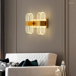 Wall Lamps Acrylic Lamp Modern LED Sconce Light For Bedroom Stairs Living Room Bedside Fixtures Home Bathroom Mirror Lights