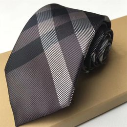 Varumärke mäns slips bokstäver silkeslippe lyxdesigner formell mager jacquard fest bröllop affär vävd modedesign låddräkt slips