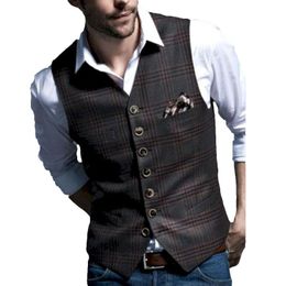 Vests Mens Suit Vest Classic Business Waistcoat Jacket Slim Casual Formal Coat British Style Groosmen Clothing 2023 New