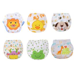 Cloth Diapers 6pc Baby Training Pants Children Study Diaper Underwear Infant Learning Panties born Cartoon Diapers Trx0001 230603