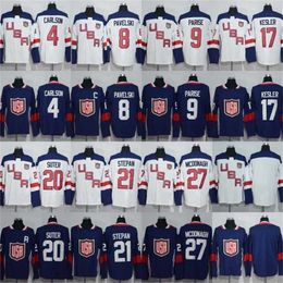 C2604 MitNess 4 John Carlson 8 Joe Pavelski 9 Zach Parise 17 Ryan Kesler Jersey 2016 World Cup of Hockey Team USA Hockey Jersey Cheap