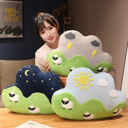 Plush Dolls Kawaii Starry Grassland Sheep Pillow Toys Soft Stuffed Hug Pillows Cushion for Kids Girls Home Decor 230603