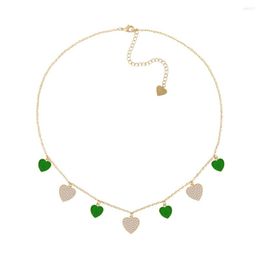 Pendant Necklaces High-end Fashion Heart-shaped Necklace Women's Exquisite Short Collarbone Chain 2023 Korean Jewelry Valentine's
