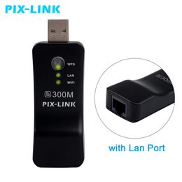 Routers Pixlink 300mpbs Wireless Wifi Router's Extender Network Adapter Universal Hdtv Rj45 Repeater Ap Usb Wps for Smart Tv