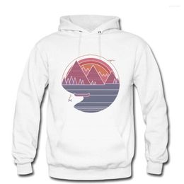 Men's Hoodies The Mountains Are Calling Hiking Men's Outdoors Nature Camping High Quality Cotton Warm Hooded Sweatshirt Trekking Tops