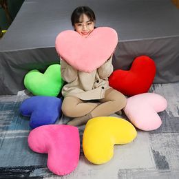 Plush Dolls 9colors 43X52cm Heart Cushion Soft Stuffed Doll Home Decoration Pillow Children Adorable Gift Birthday Toy 230603