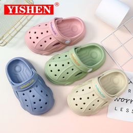 Slipper YISHEN Children Kids Sandals Boys Girls Mules Clogs Summer Garden Shoes Beach Slippers Platform Hole Shoes Sandalias Infantiles 230603