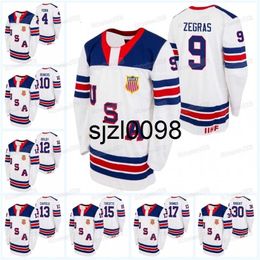 Sj98 Trevor Zegras USA 2021 IIHF WJC Gold Winner Jersey Matthew Beniers Matthew Boldy Alex Turcotte Hunter Skinner Spencer Knight Cole Caufield