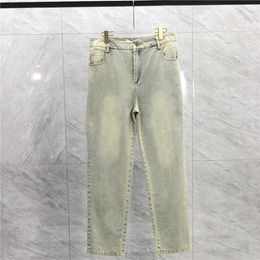 Дизайнер вымыл старую прямую джинсовую роскошную роскошную Meichao High Street Mens Vintage Denim Casual Fashion одежда высококачественная джинсовая ткань высокая унция