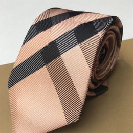 Brand Men's Tie Letters Silk Necktie luxury designer Jacquard Party Wedding Business Woven Fashion Stripe Design box suit Tie