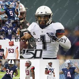 Thr UConn Huskies Football Jersey Lwal Uguak Jackson Mitchell Dalmont Gourdine Collin McCarthy Jeremy Lucien Tre Wortham Justin Moore Dan Orlovsky Donald Brown Ott