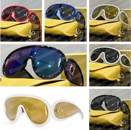 Sunglasses Designer Luxury Oversized Sun Glasses Lady Visor Mask Wave Frame Sunglass Sun-proof Eyeglasses Mens Eyewear Goggle Fashion Glass with Box