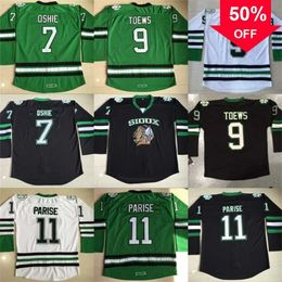 Mag Mit Fighting Sioux Jersey Mens Blank 7 TJ Oshie 9 Jonathan Toews 11 Zach Parise Fighting Sioux DAKOTA College Hockey Jerseys Cheap S-3XL