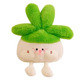 Plush Dolls Radish Doll Cute Short Leg Vegetable Plushie Soft Companion Sleep Pillow Cartoon Children Toy 230603