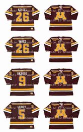 N85 Vintage Minnesota Gophers Jersey 26 THOMAS VANEK 26 PHIL KESSEL 9 KYLE OKPOSO 5 NICK LEDDY Custom Any Name Number NCAA Hockey Jerseys