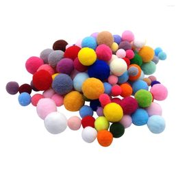 Decorative Flowers Pom Poms Diy Crafts Colourful Fluffy Felt Plush Mini Multicolor Faux Fuzzy Banner Yarn Garland Bracelet Charm Finding