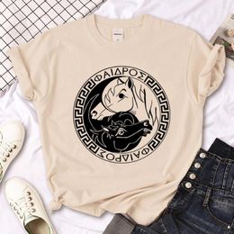 Men's T Shirts Horse Tee Women Y2K Tshirt Female Graphic Manga Clothing