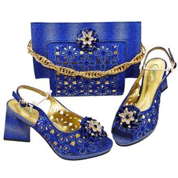 Dress Shoes Doershow Beautiful And Bag Set African Sets 2023 Italian Shoe Decorated With Rhinestone High Quality! SFV1-23