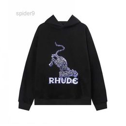 New Mens Hoodies Rhude Hooded Men Women Designer Fashion Popular Letters Printing Pullover Winter Sweatshirts 5 WG1P