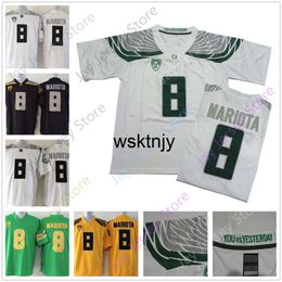 Wsk Marcus Mariota Oregon Ducks Cooege Jersey Fottball NCAA Jerseys Home Away All Stitched Men Size S-3XL