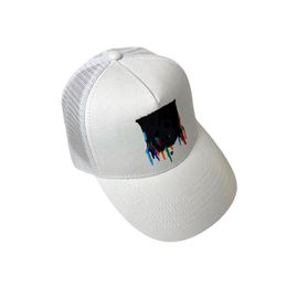 23SSメンズ野球帽ファッションデザイナー帽子女性の手紙豪華なケースキャップサマースポーツサンシェード通気性ネット高品質のホワイトトラッカーハット