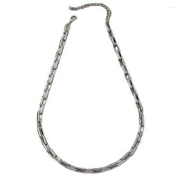 Choker Men Silver Color Chain Necklaces