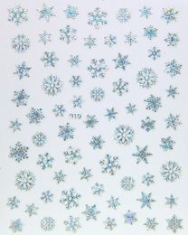 Nail Stickers 3D Snowflake Winter Slider Nails Sticker Christmas Decoration Decal DIY Art Transfer Foil Merry Wholesales