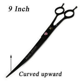 Scissors Pet Scissors 9" Black Upward Curved Pet Grooming Scissors Professional Shears Salon Barber Using Dogs & Cats