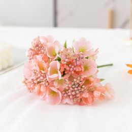 Decorative Flowers Artificial Silk Tea And Fruits Plastic Bride Holding Wedding Decoration El DIY Crafts H