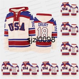 Sj98 Hockey Team Lace-up Hoodie jersey Justin Abdelkader Colin Blackwell Blake Wheeler Jack Drury Brianna Decker Cole Caufield Alex Gaffney Brian