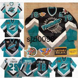 Sj98 CeoCustom Vintage IHL Las Vegas Jersey Thunder 50th Anniversary 1994-95 Marc Habscheid 1990's Rhett Trombley 1995-96 Vladimir Tsyplakov 1994