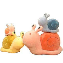 Plush Pillows Cushions 1pc 20cm60cm Colourful Snails Toy Stuffed Animals Cartoon Snail Soft baby Cuddly Doll Pillow kids toys birthday Xmas Gift 230603