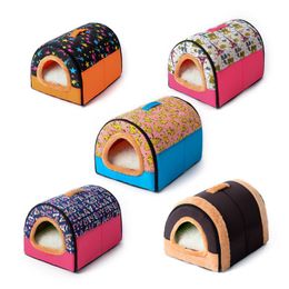 Pens Hot!!! Dog House Cama Para Cachorro Kennel Nest With Mat Foldable Dog Cat Bed For Small Medium Dogs Pet Bed Puppy Sleeping bag