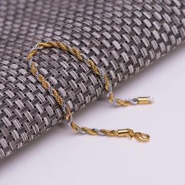 Link Bracelets MxGxFam (21cm 3.5mm / 6 Mm) Mix 2 Gold-Color Rope Bracelet For Men Women Fashion Jewellery
