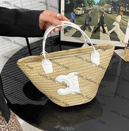 Designer Handbags Summer Straw Bag Fashion Shopping Bag Beach Totes Women Luxury Woven Large Crossbody Bags Lady Shoulder Basket BagH24030701