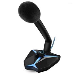 Microphones G33 Gaming Microphone Desktop Condenser Recording Led Indicator Usb Connexion Playing