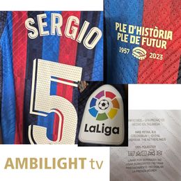 American College Football Wear 2023 Match Worn Player Issue CAMP NOU Maillot FULL OF HISTORY FULL OF FUTURE farewell sergio ALBA Sports Jersey