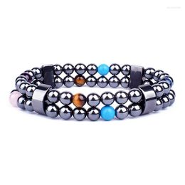 Strand Magnetic Double Hematite Bracelets Men Nature Stone Health Care Women Natural Energy Bracelet Jewellery