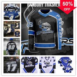 Mag Custom UHL RARE Danbury Trashers 2004-05 Hockey Jersey Brent Gretzky Scott Stirling Mike Bayrack Galante Brad Wingfield Jon Mirasty Bren dan