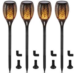 Solar Flame Torch Light Flickering Light Waterproof Garden Decoration Outdoor Lawn Path Yard Patio Floor Lamp