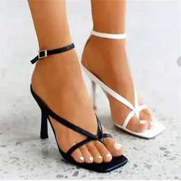 35-43 Plus Size Womens Shoes In 2023 Comfortable Wide Fat Feet with Toes and High Heels Joker Openwork Roman Strap Sexy Sandals