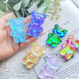 Cell Phone Mounts Holders Bear Grip Colorful Cute Mobile Phone Holder Stand For Car Smart Phone Socket Support R230605