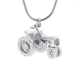 Chains IJD10536 Tractors Urn Necklaces For Ashes Pendant Locket Stainless Steel Holder Urns Keepsake Memorial Cremation Jewellery