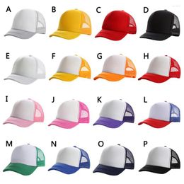 Ball Caps 1PCS Children Cap Casual Plain Mesh Baseball Adjustable Snapback Hats For Boy Girl Hip Hop Trucker Streetwear Dad Hat