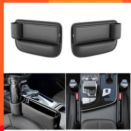 New Large Capacity Pu Leather Seat Gap Car Console Side Seat Filler Organizer Leather Car Seat Storage Box Car Storage Universal