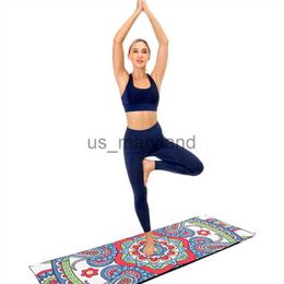 Yoga Mats Mat 65*185CM Non-Slip Mat Microfiber Towel Fitness Gym Exercise Fitness Spirit Lattice Workout Blanket Mat Case J230506