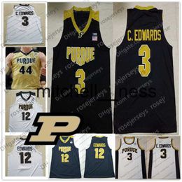 Mit8 Custom Purdue Boilermakers 2022 Basketball Jersey 23 Jaden Ivey 15 Zach Edey 50 Trevion Williams 3 C Edwards 15 Brees Black White Gold Men Women Youth Kid Jersey XX