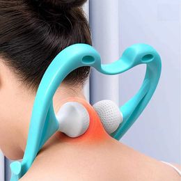 Neck Massager Smart Too Shoulder Relaxer Handheld Self Muscle Massage-Lightweight Portable with Massage Point for Body Relax L230523