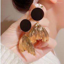 Stud Earrings Wintrue Trendy Heart Lock Long Pearl Dangle For Women Korea Asymmetrical Love Drop Earring Fashion Jewelry